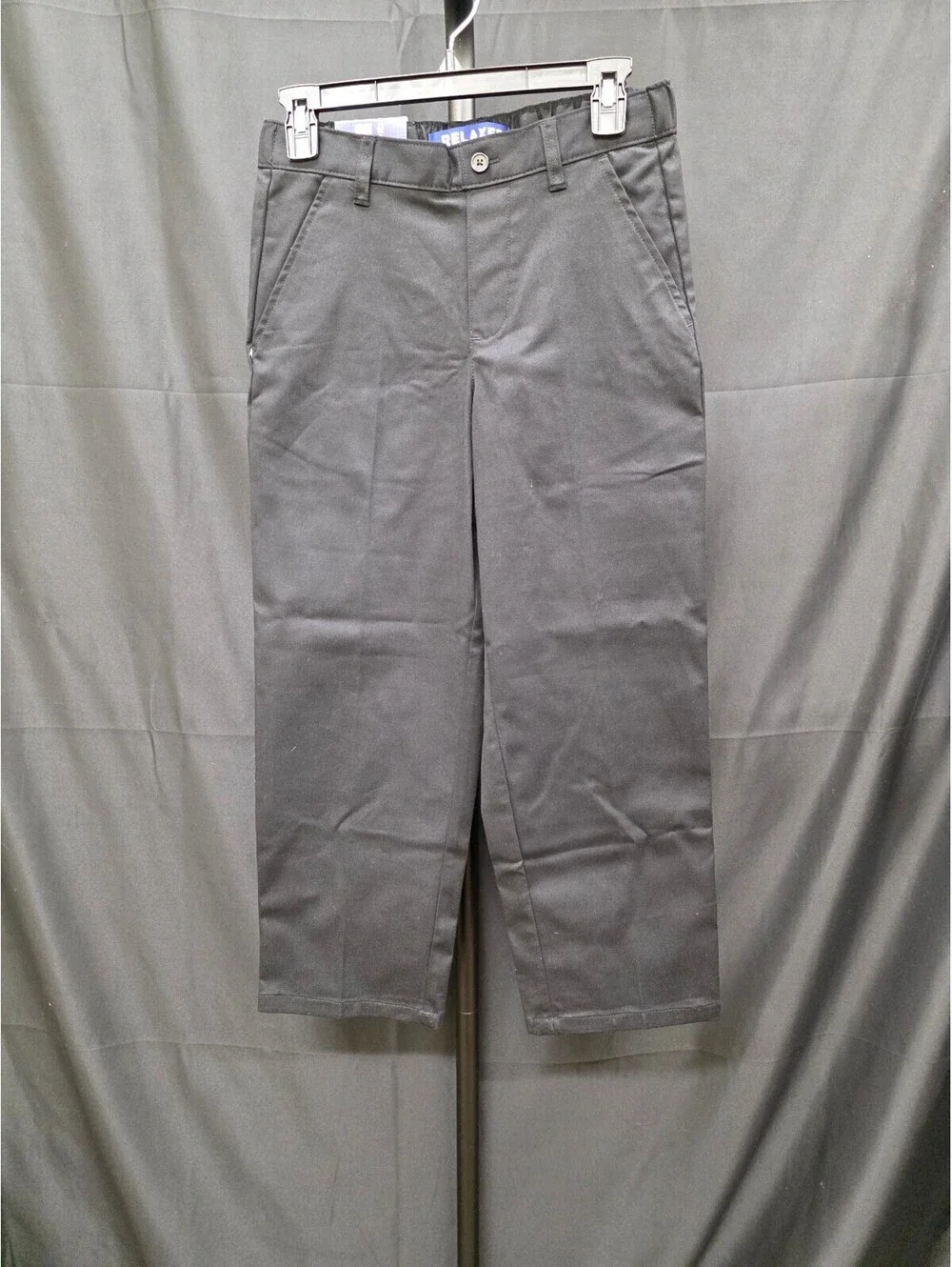 French Toast Boys Black Pull On Relaxed Fit School Uniform Pants Husky 10